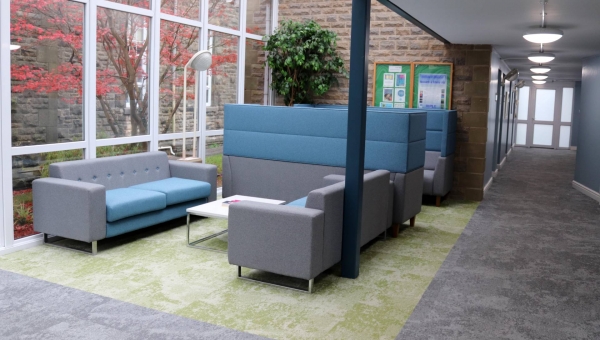 Forbo’s Cloudscape carpet tiles transform busy university space